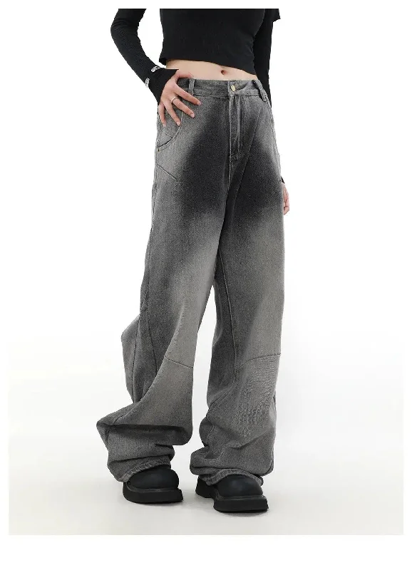 Exclusive Preview High Waist Washed Wide Jeans
