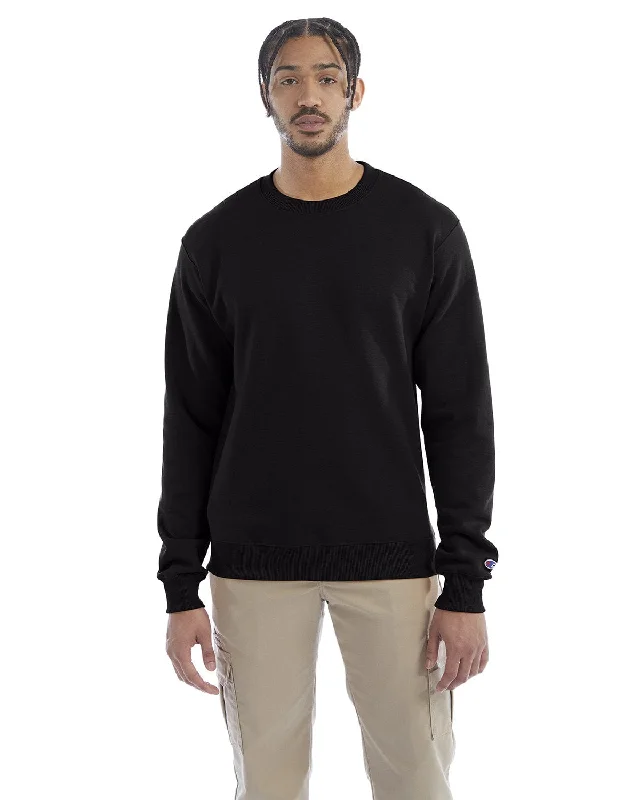 Weekend Discounts to Delight Champion EcoSmart Crewneck Sweatshirt | Black