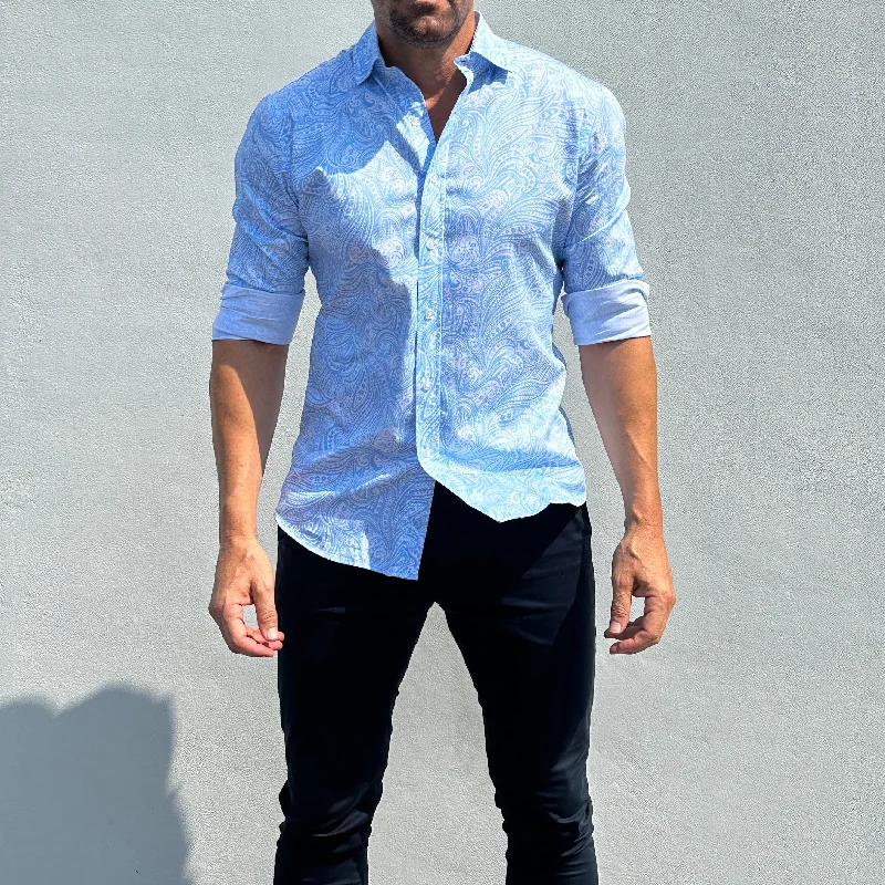 Small Batch: Light Blue Paisley- Small Batch #470