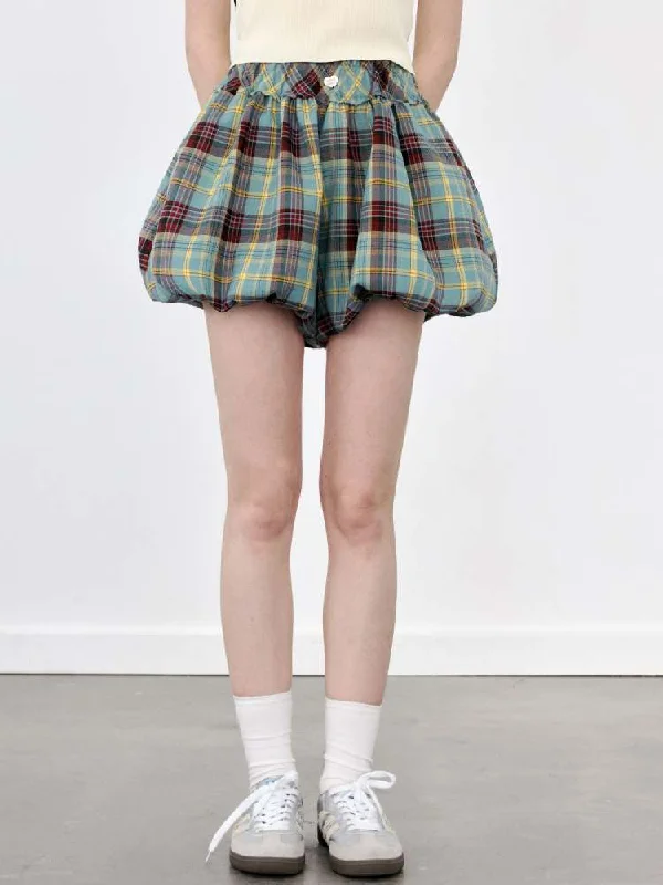 Great Deals Campus Girl Style Plaid Bud Culottes【s0000008089】