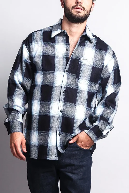Deep Discounts Western Casual Plaid Long Sleeve Button Up Shirt