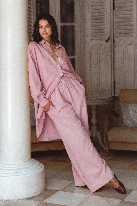 Special Promotion Calin Wide Leg Linen Pants