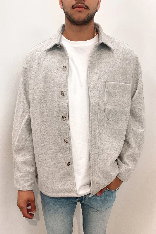 New Deals Newport Melton Jacket Grey Marle