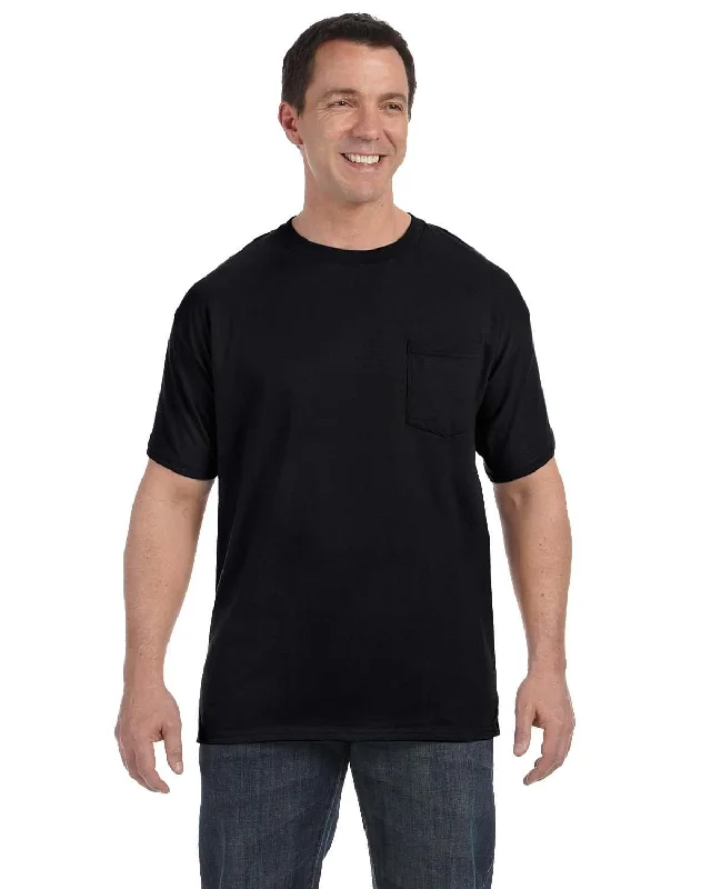 New Deals Hanes Authentic-T Pocket T-Shirt | Black