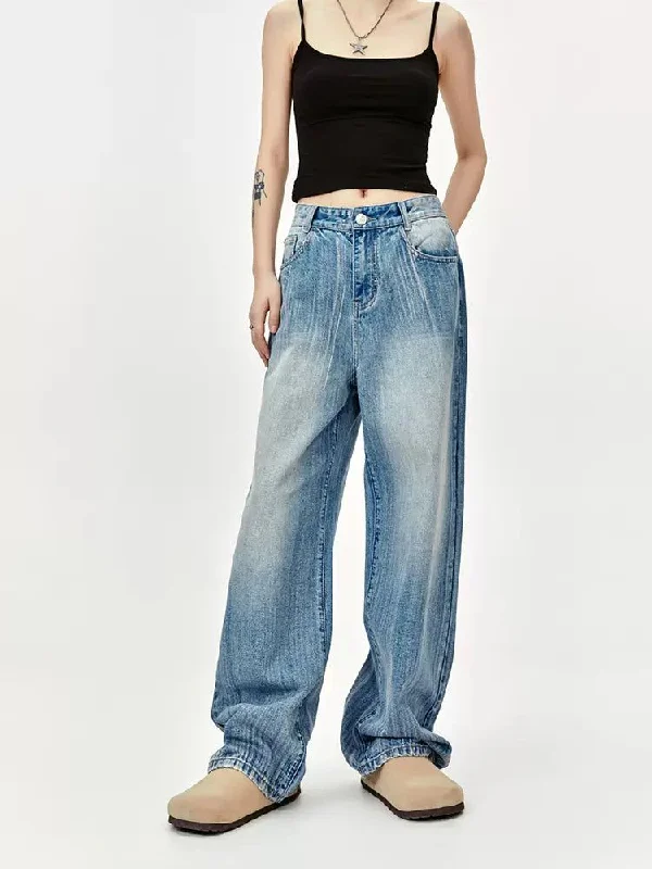 Crazy Deals Brush Effect Washed Jeans