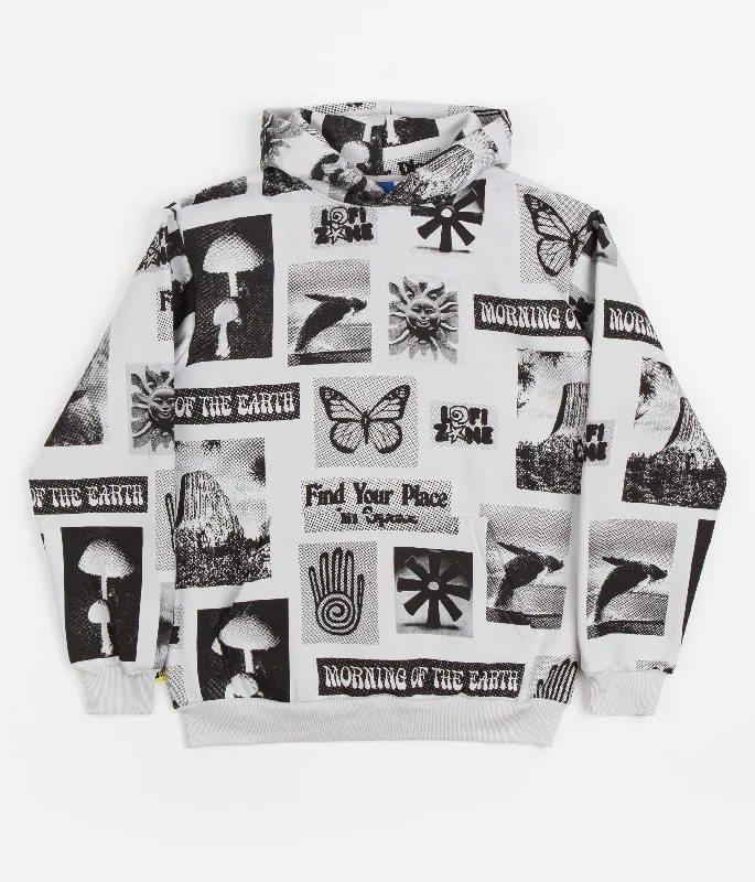 Huge Savings Lo-Fi Earth All Over Print Hoodie - Cement
