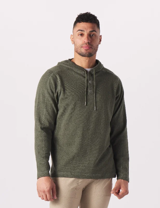 Hot Buy Ace Hooded Sweater: Olive