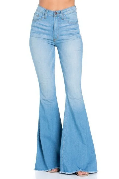 Time-Sensitive Logan Bell Bottom Jean in Light Wash