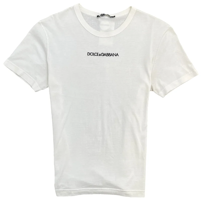 Midnight Madness Men's Embroidered Logo T-Shirt White Size IT 48 / UK M