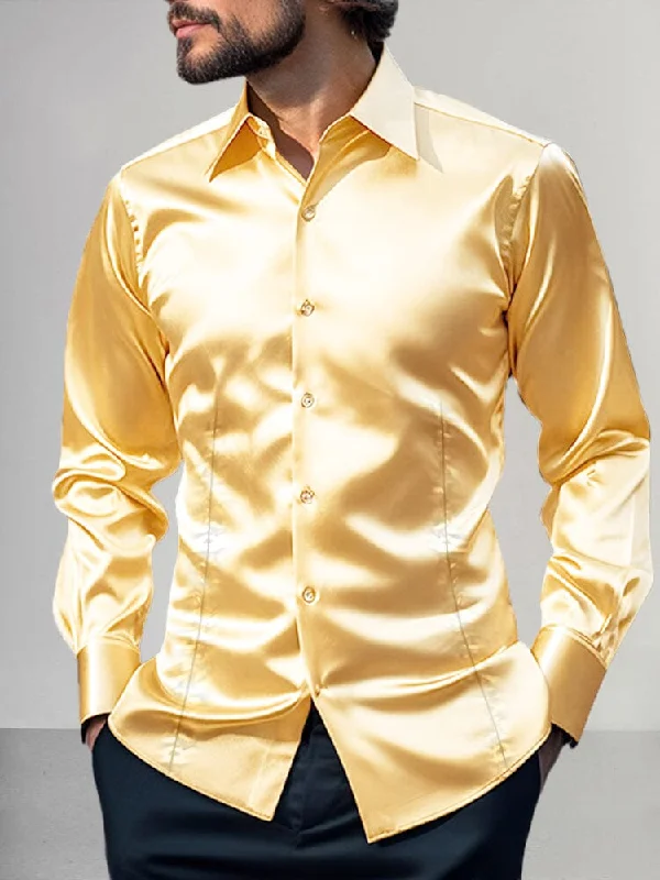 Closeout Shiny Satin Dress Shirt