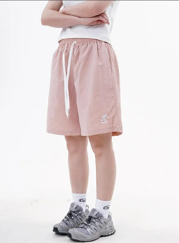 Weekend Bargains to Relish Drawstring Skate Embroidery Sports Shorts