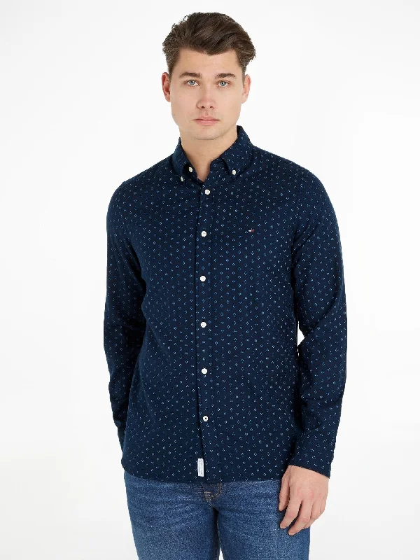 Huge Discounts Tommy Hilfiger Flex Brushed Twill Print Shirt