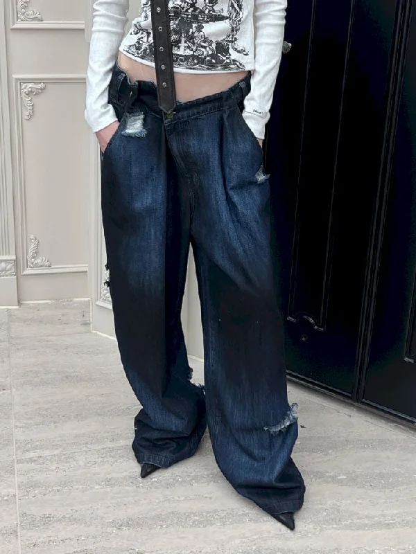 Fantastic Savings Old Jeans Loose Wide Leg Pants【s0000006792】