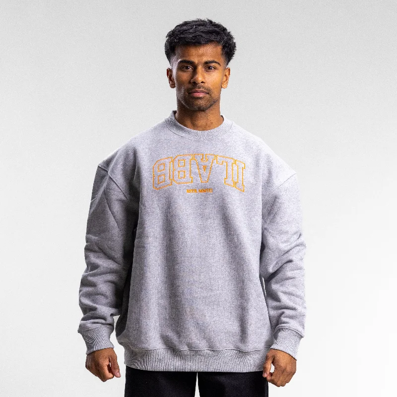 Exclusive Savings Varsity Line Block Crew Unisex GREY MARLE
