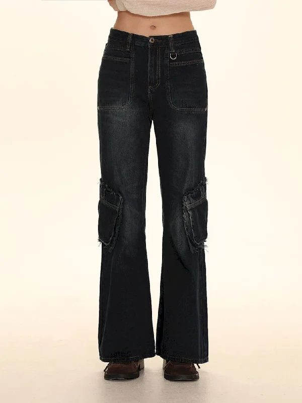 Weekend Offers That Shine Slightly Flared Workwear Jeans [s0000006003]