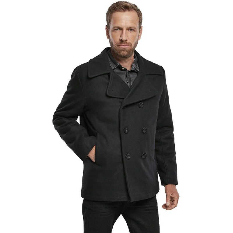 Super Sale Brandit Pea Coat Black