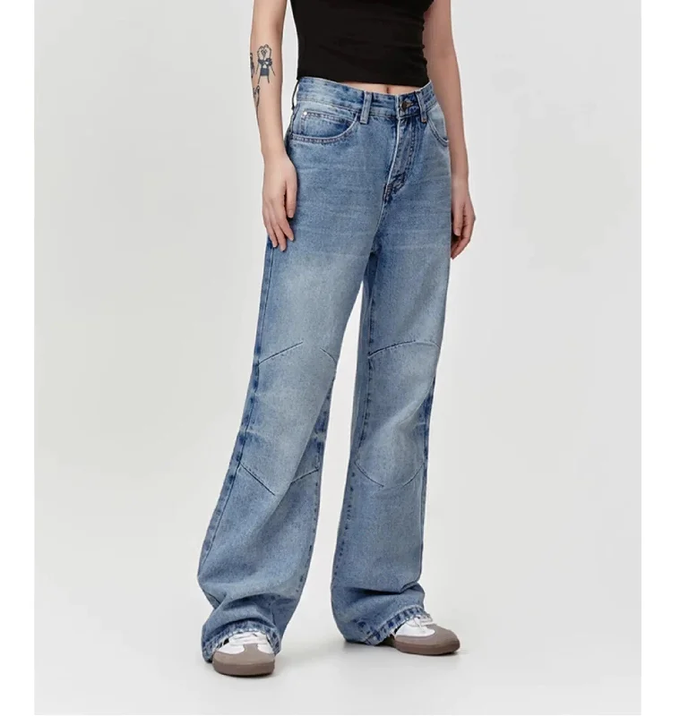 Final Markdown Light Washed Seam Detail Jeans