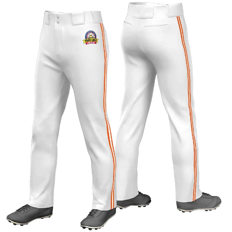 Weekend Specials You Can't Miss Custom White Orange White-Orange Classic Fit Stretch Practice Loose-fit Baseball Pants Weekend Specials You Can't Miss Custom White Orange White-Orange Classic Fit Stretch Practice Loose-fit Baseball Pants