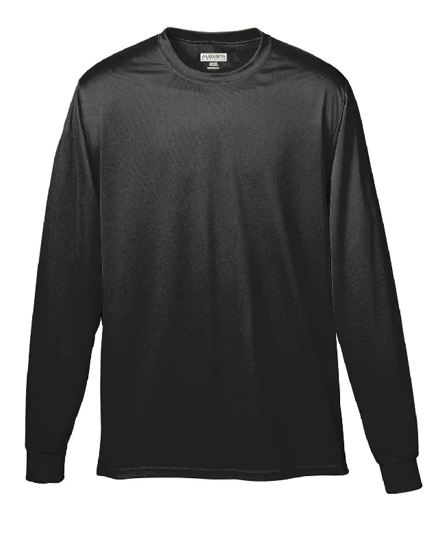 New Arrival Augusta Long Sleeve Moisture Wicking T-Shirt | Black