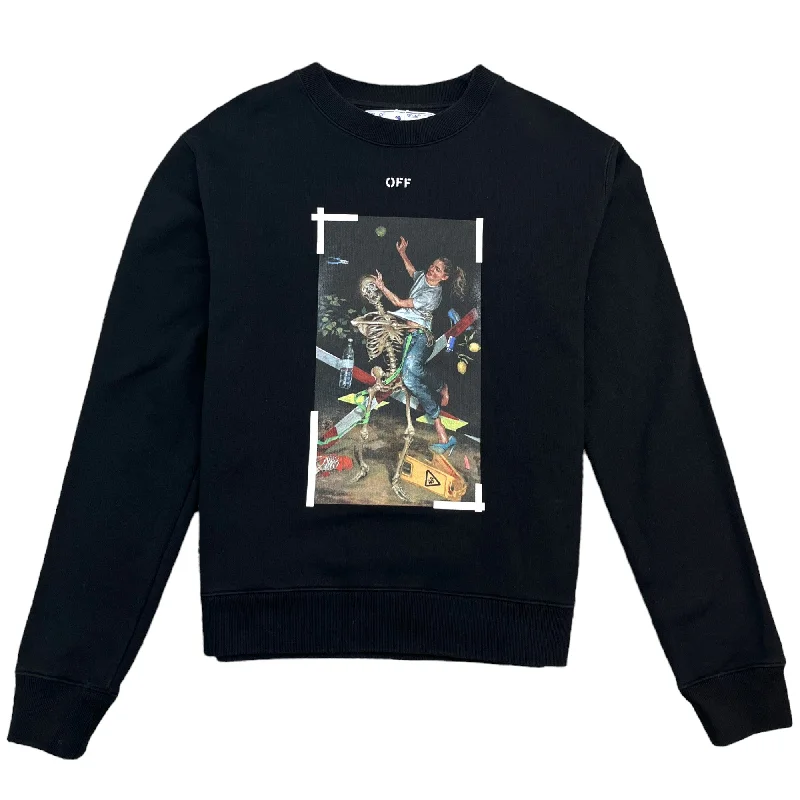 Celebrate the Weekend with Discounts Men's Arrow Logo Sweatshirt Black Size L