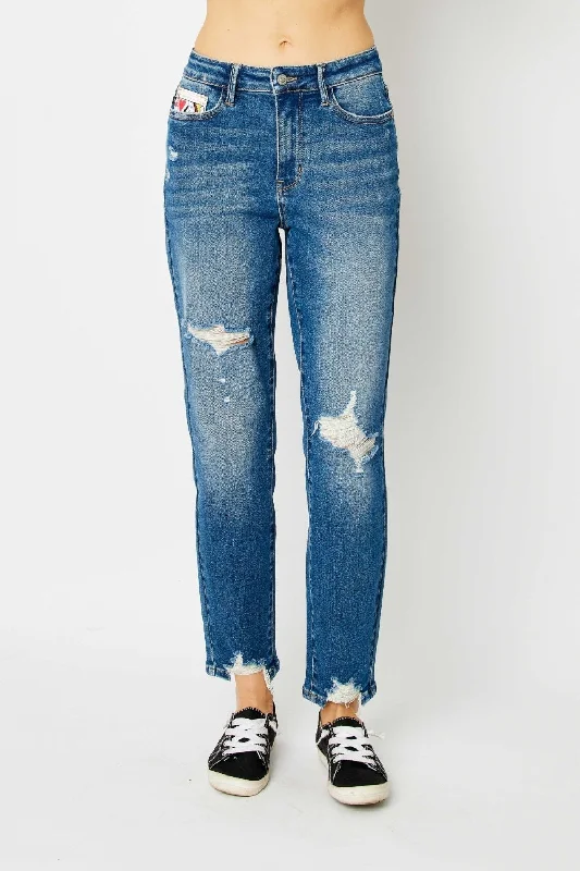 Exclusive Offer Blue Distressed Slim Jeans
