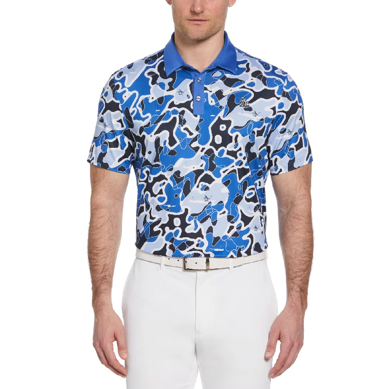 Crazy Deal Bunker Print Golf Polo Shirt In Nebulas