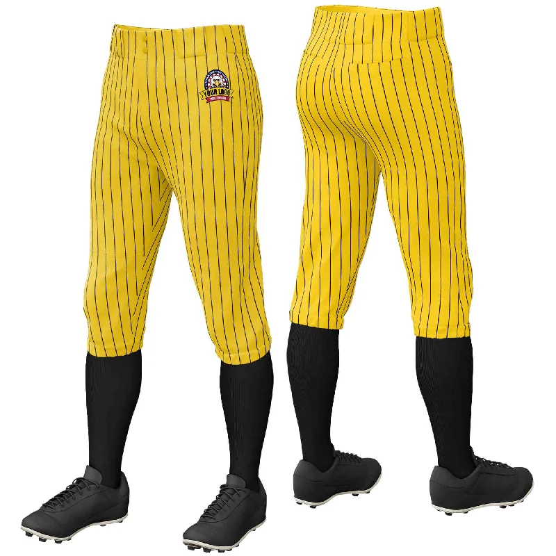 Bargain Alert Custom Gold Black Pinstripe Fit Stretch Practice Knickers Baseball Pants Bargain Alert Custom Gold Black Pinstripe Fit Stretch Practice Knickers Baseball Pants