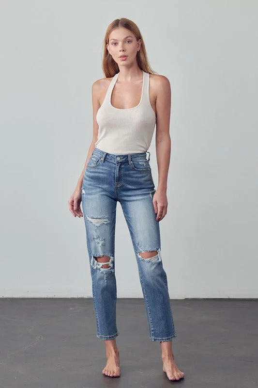 Take Action High Rise Girlfriend Jeans