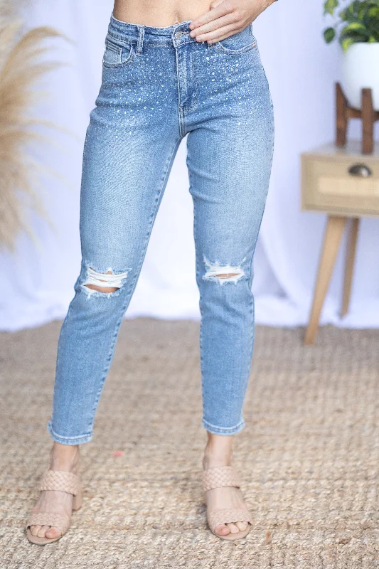Special Price Rhinestone Beauty - Judy Blue Slim Fit