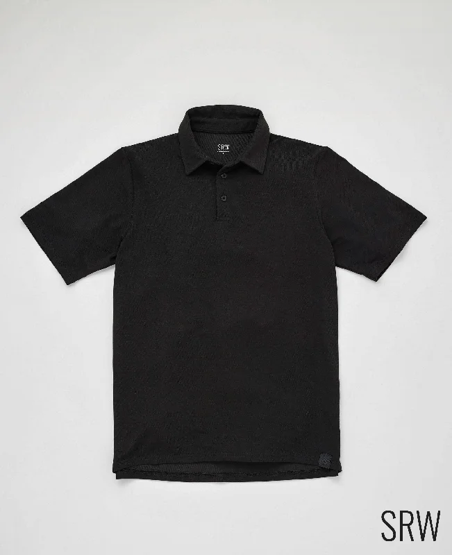 Weekend Discounts Worth Grabbing Black Short Sleeve Active Polo Shirt