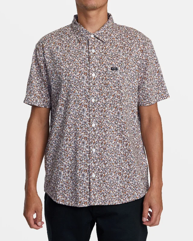 Online Only Micro Garden Short Sleeve Shirt - Pale Mauve