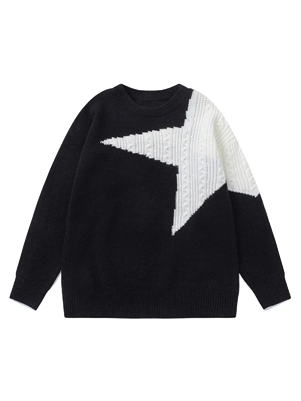 Bargain Prices Thesupermade Star Contrast Knit Sweater