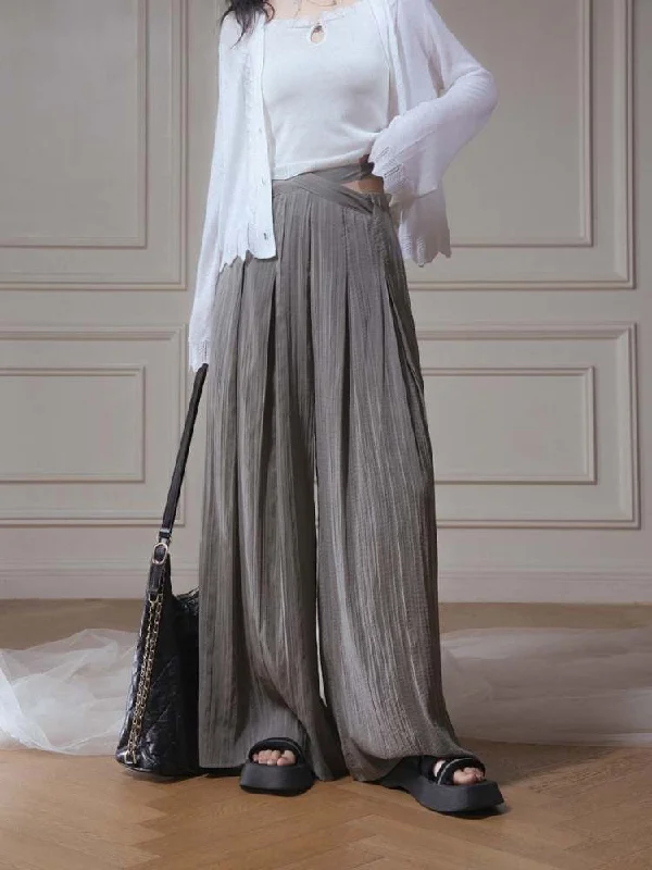 Unmissable Offer Pleated Loose Wide Pants【s0000007886】