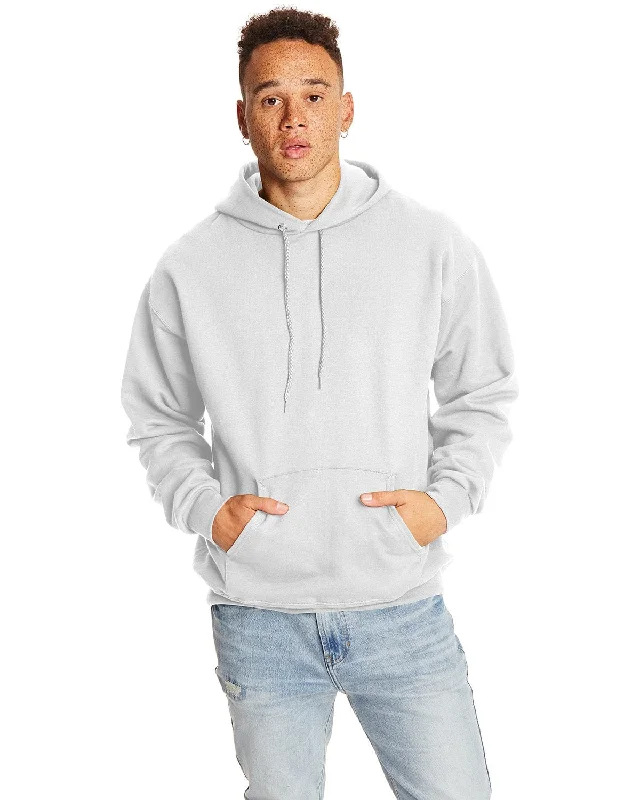 Extra Savings Hanes Ultimate Cotton Pullover Hoodie Sweatshirt | White