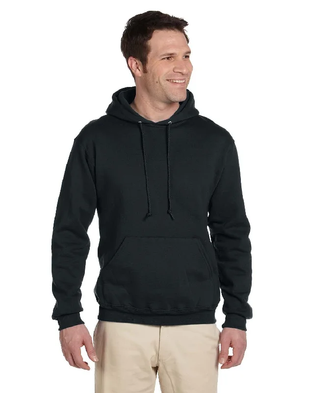 Massive Deal Jerzees SuperSweats Hooded Pullover Sweatshirt | Black