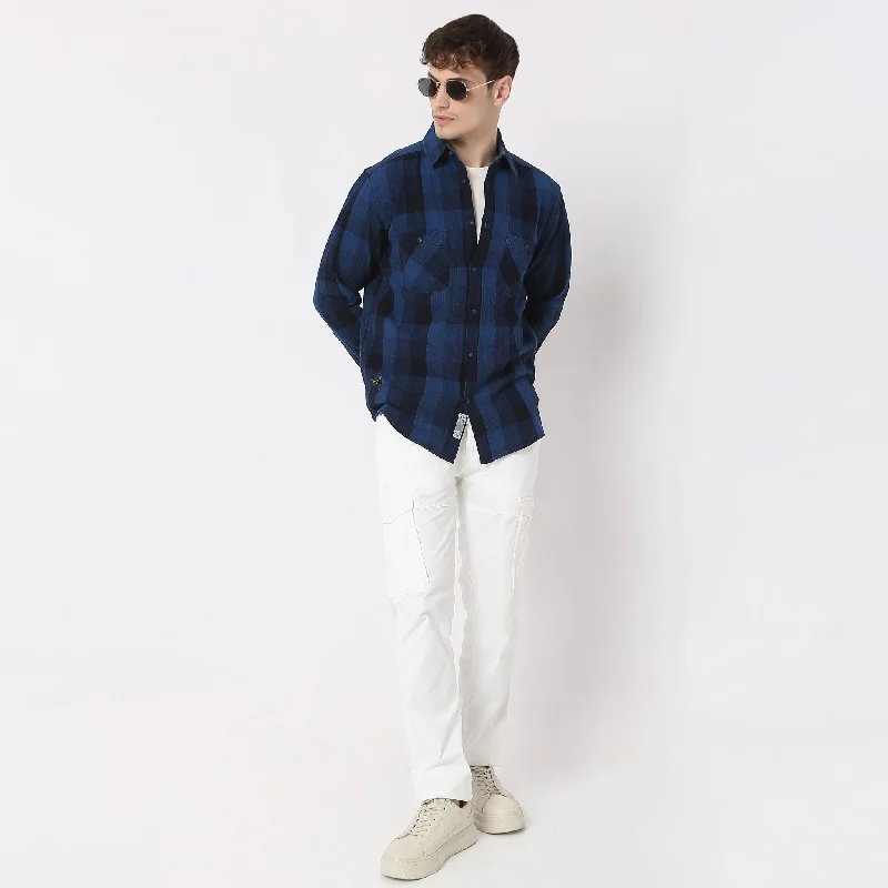 Early Bird Discount Cruiser™ Shirt Checkered Modern Indigo Regular Fit