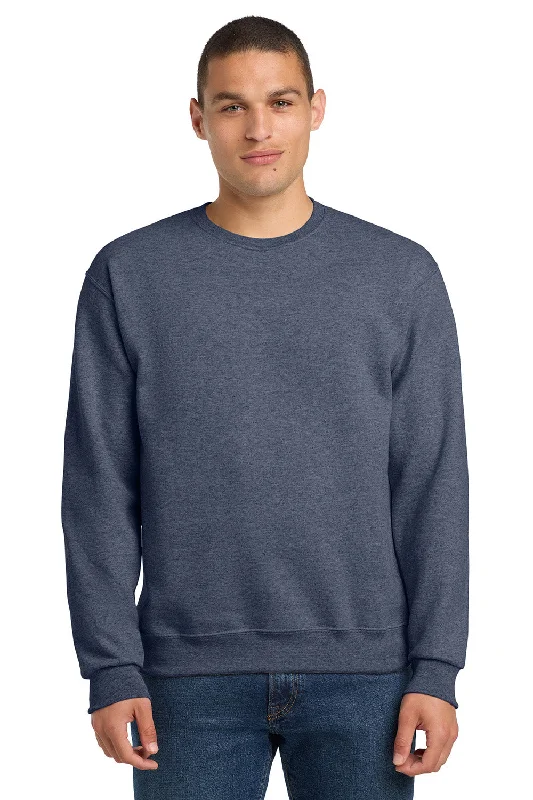 Amazing Value Jerzees Mens NuBlend Fleece Crewneck Sweatshirt - Vintage Heather Navy Blue