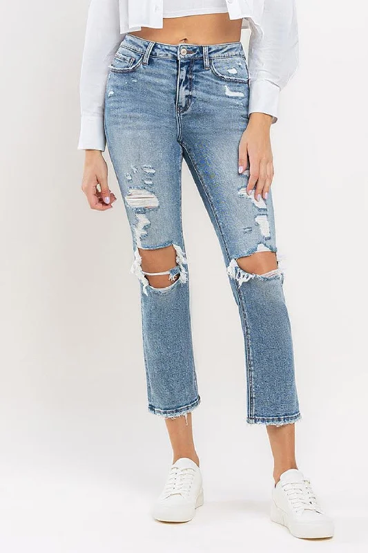 Half Price High Rise Slim Straight Jeans