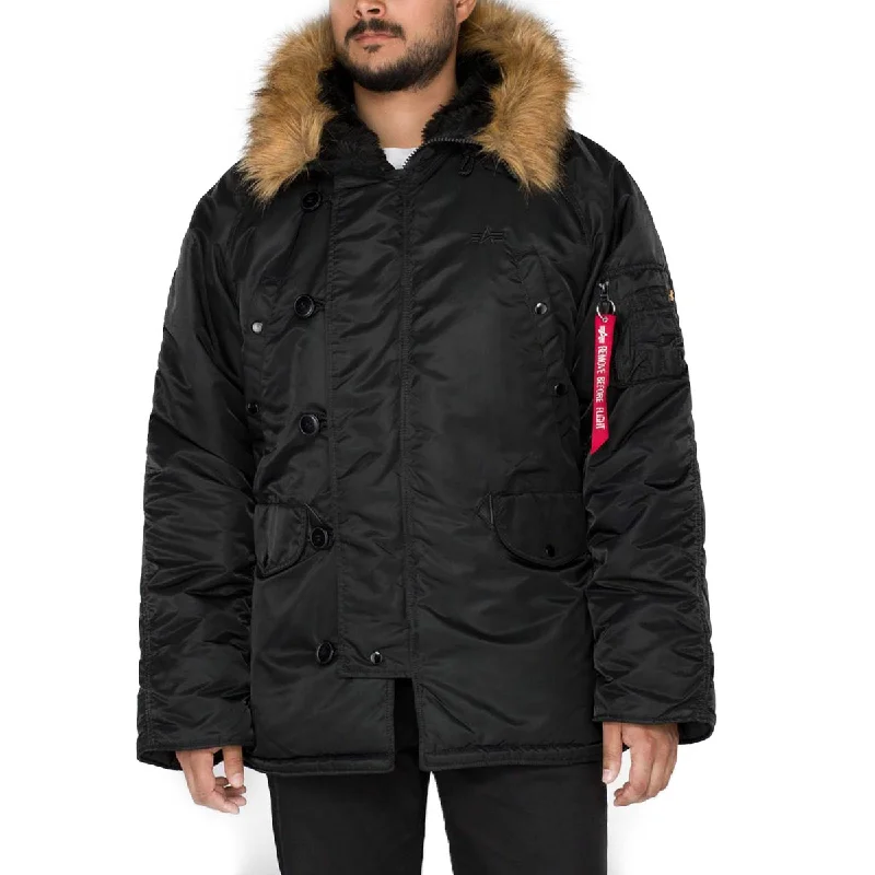 Online Exclusive Alpha Industries N3B Hooded Parka Black