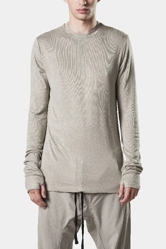 New Arrival Soft long sleeve tee, Beige