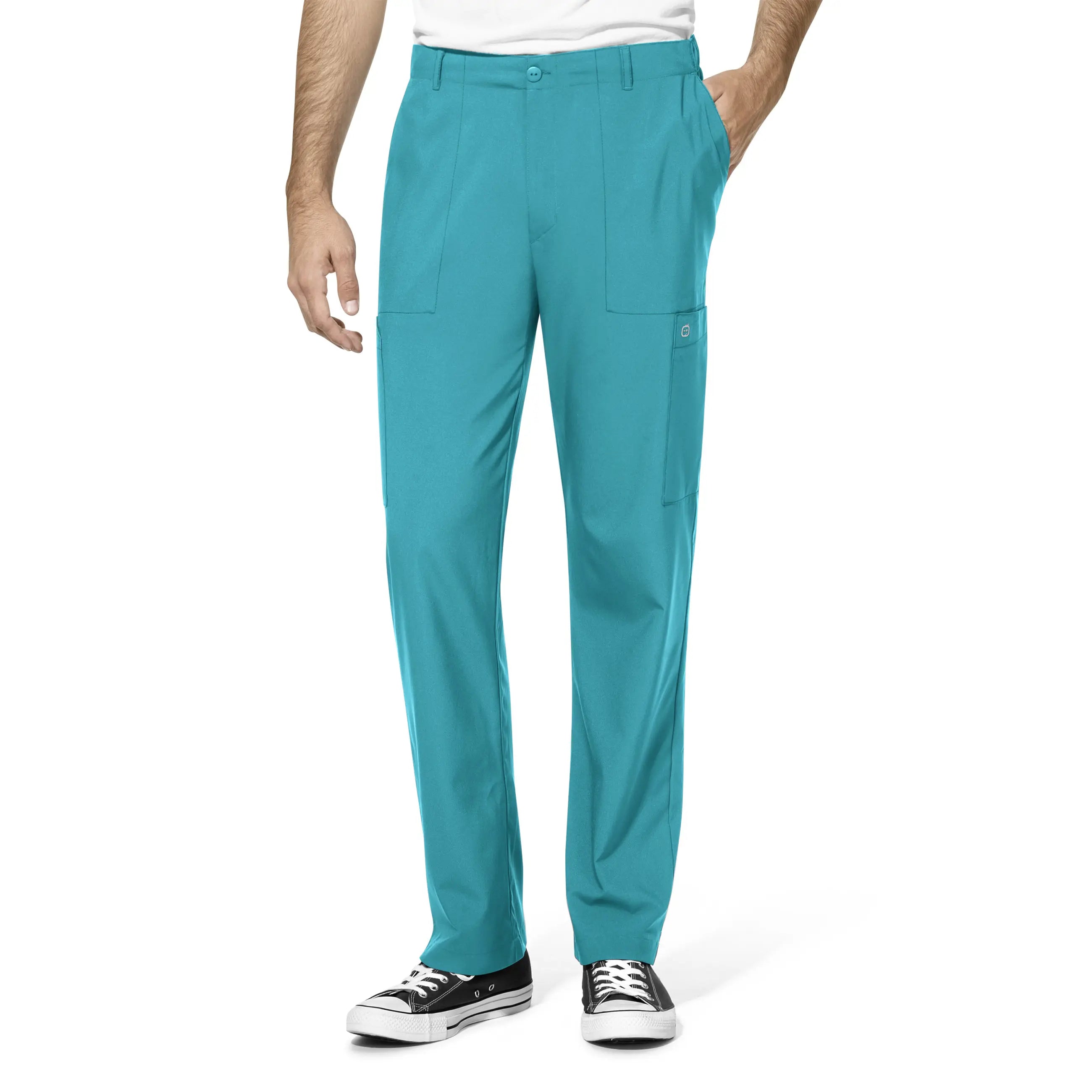 Exclusive Savings Wink Men's Flat Front Cargo Scrub Pant - Teal