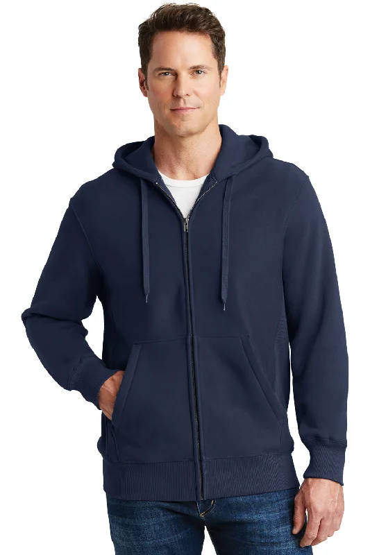 Weekend Specials to Indulge In Sport-Tek Mens Fleece Full Zip Hooded Sweatshirt Hoodie w/ Pockets - True Navy Blue Weekend Specials to Indulge In Sport-Tek Mens Fleece Full Zip Hooded Sweatshirt Hoodie w/ Pockets - True Navy Blue