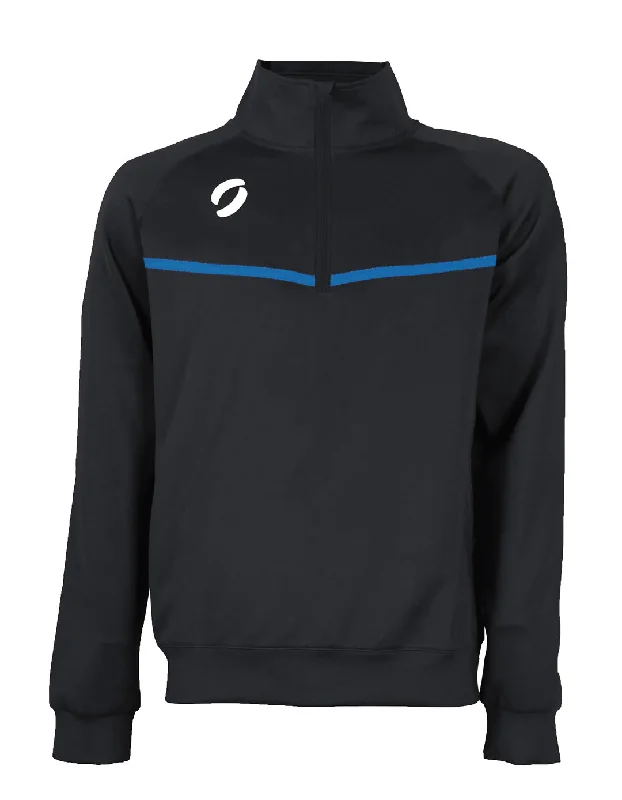 Price Reduction 1/4 Zip Training Jumper - Black/Royal Blue
