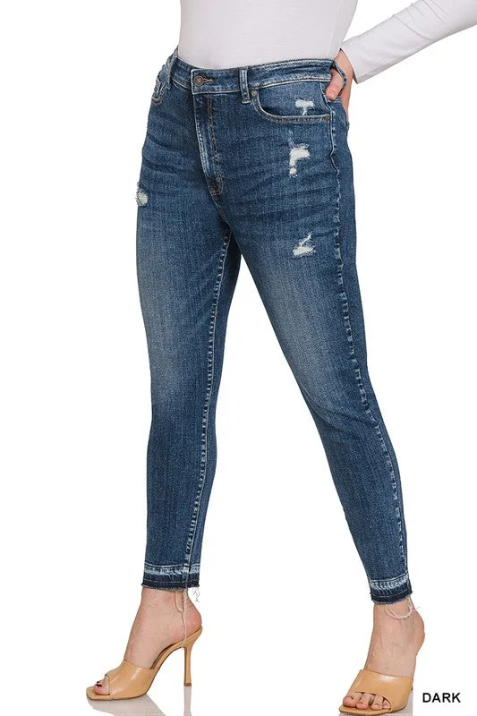 Unbeatable Prices Plus High Rise Cropped Skinny Denim Pants