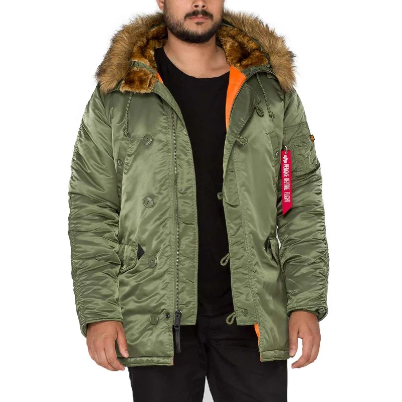 Bargain Bin Alpha Industries N3B Slim Fit Parka VF 59 Sage Green