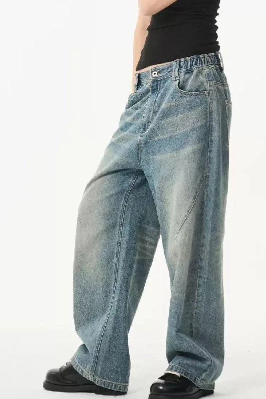 Super Sale Distressed Pleated Bootcut Jeans