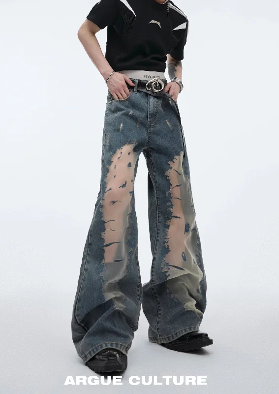 Weekend Wonders Await! See Through Area Jeans