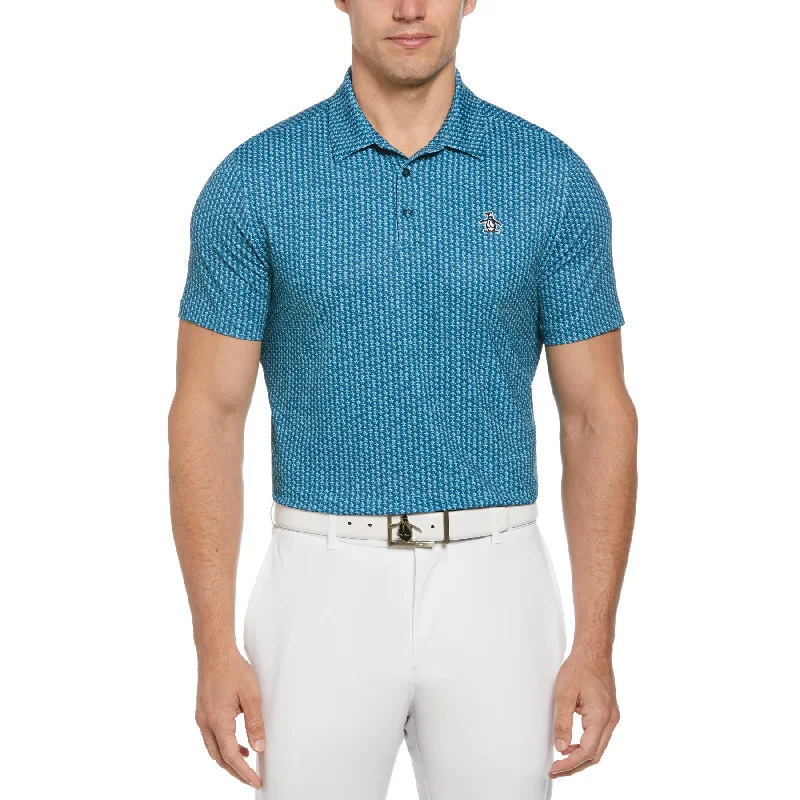 Markdown Sale Allover Pete Print Short Sleeve Golf Polo Shirt In Corsair