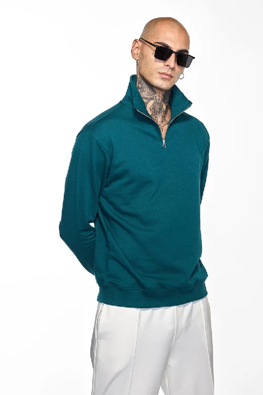 Weekend Deals That Dazzle Core Lab Teal Zipper Sweater