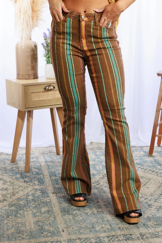 Weekend Offers That Shine Astrid Striped Flare Jeans
